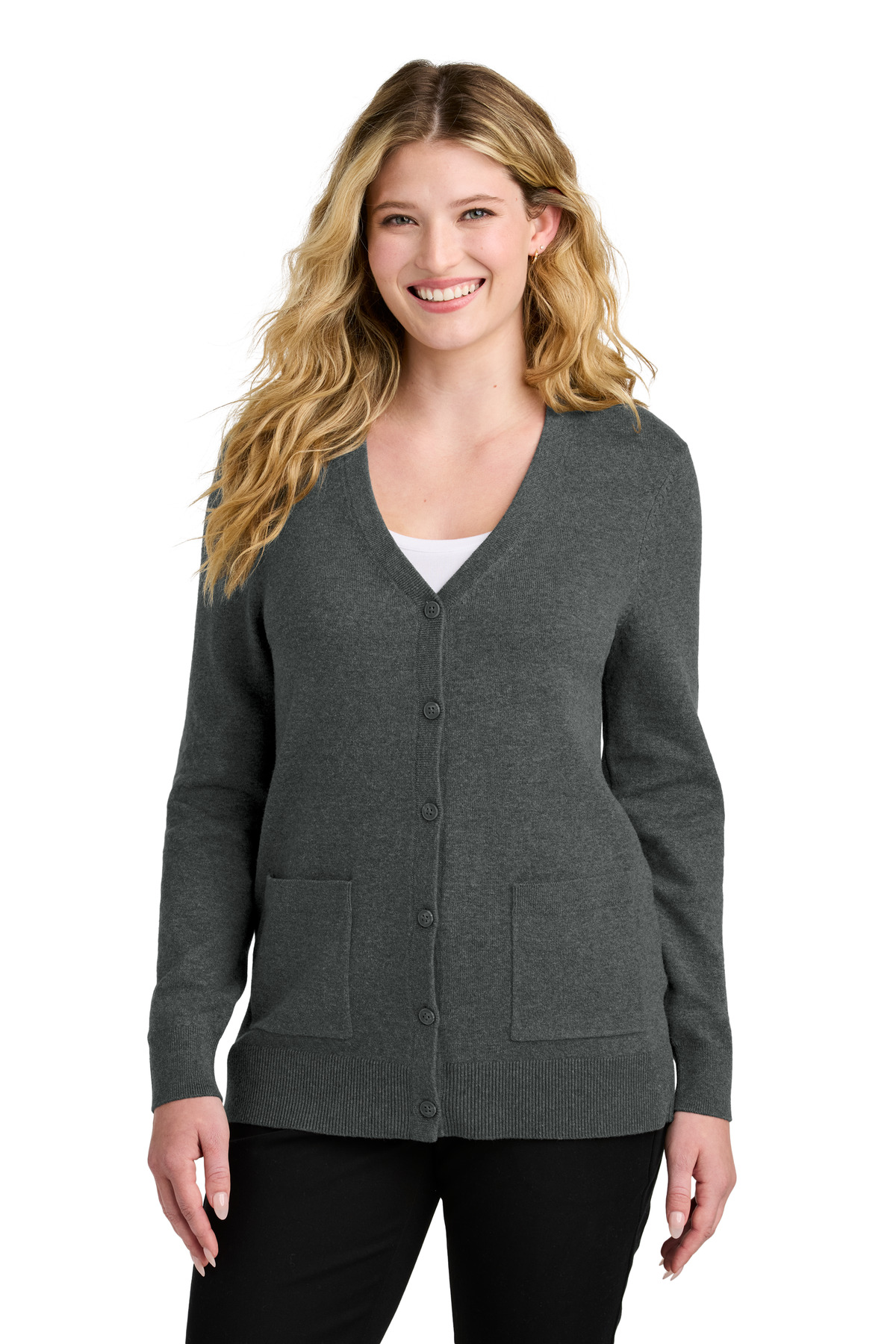 Port Authority Womens Easy Care Button-Up Cardigan Sweater LSW4150