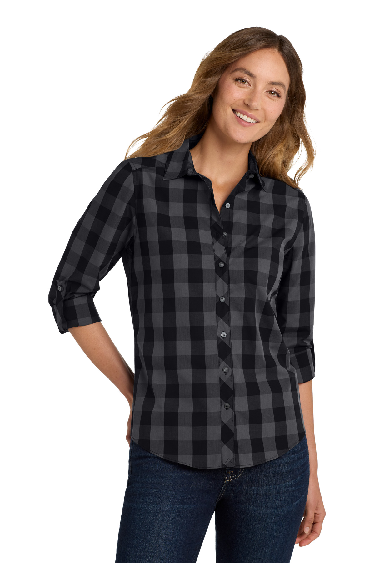 Port Authority Womens Everyday Plaid Shirt. LW670