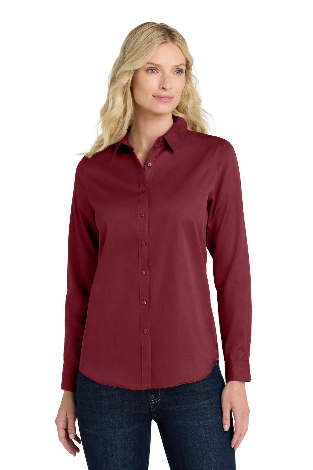 Port Authority Womens Long Sleeve SuperPro ReactTwill Shirt. LW808