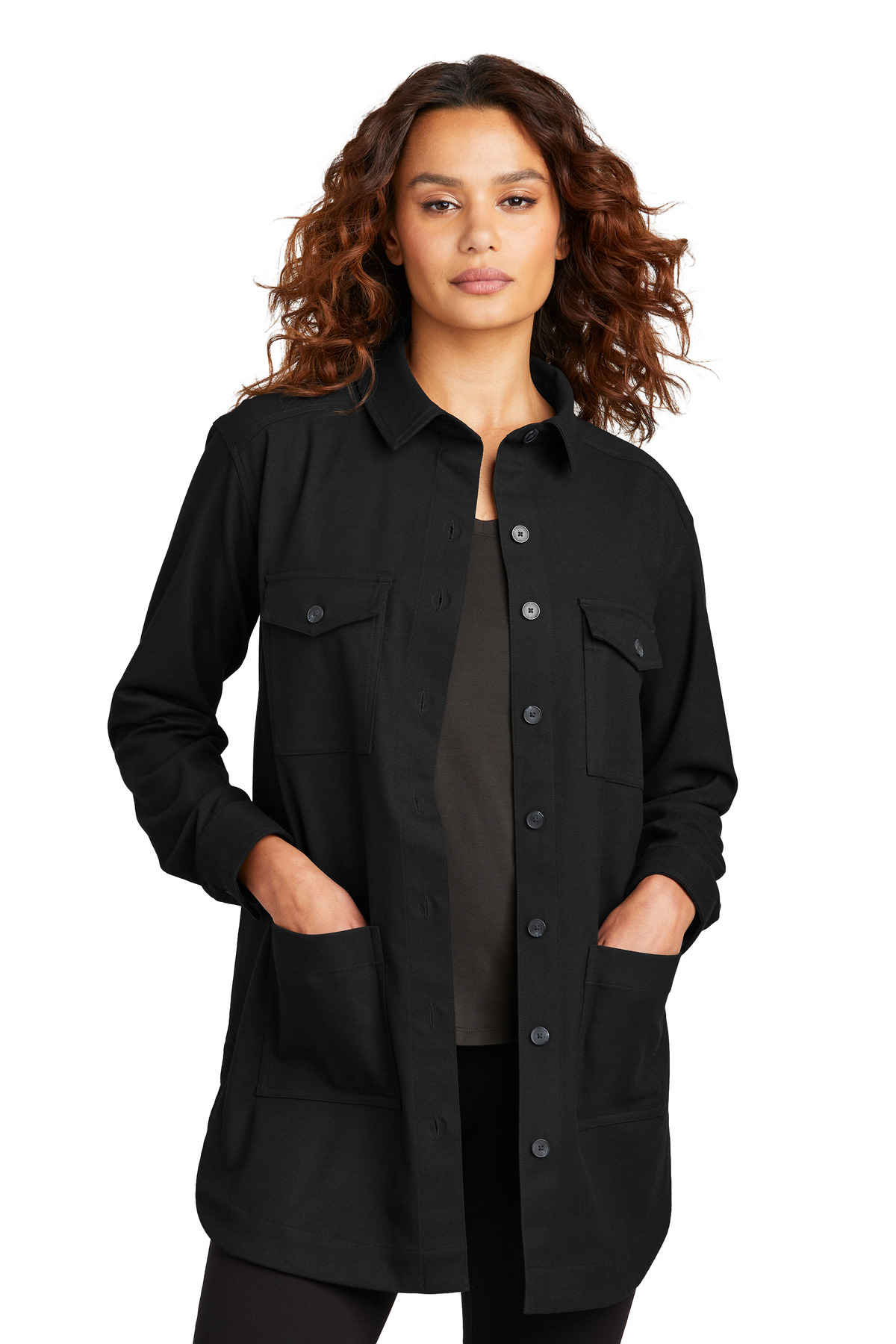 Mercer+Mettle Womens Long Sleeve Twill Overshirt MM2021