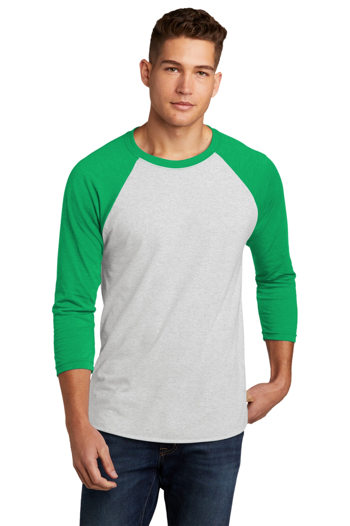 Next Level Apparel   Adult Tri-Blend 3/4-Sleeve Raglan Tee. NL6051