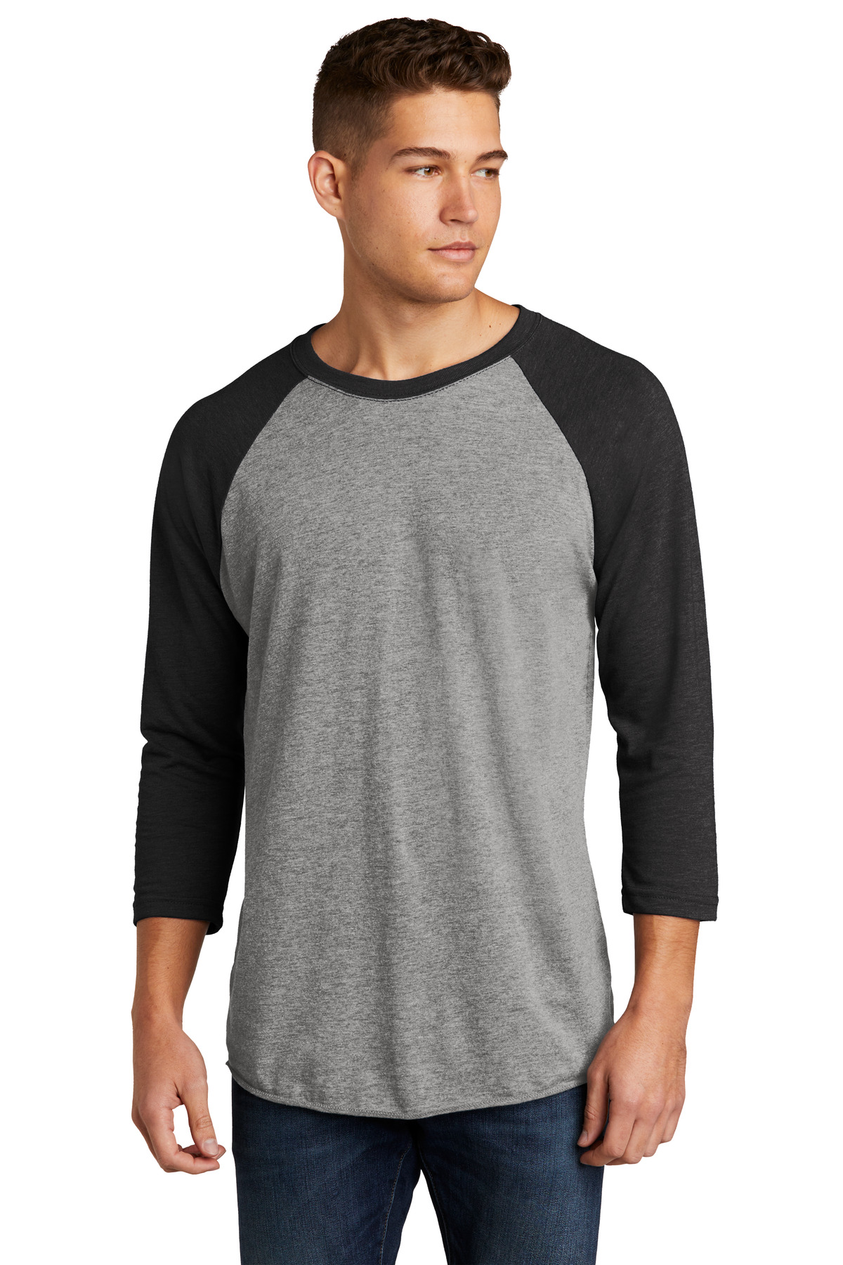 Next Level Apparel   Adult Tri-Blend 3/4-Sleeve Raglan Tee. NL6051