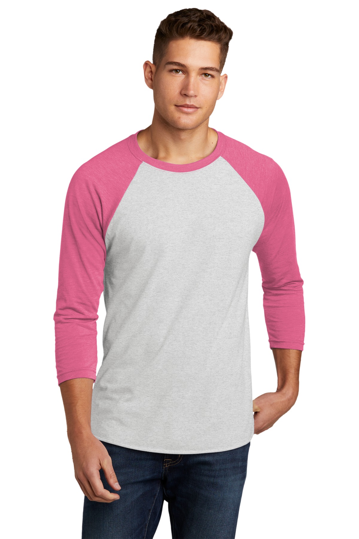 Next Level Apparel   Adult Tri-Blend 3/4-Sleeve Raglan Tee. NL6051