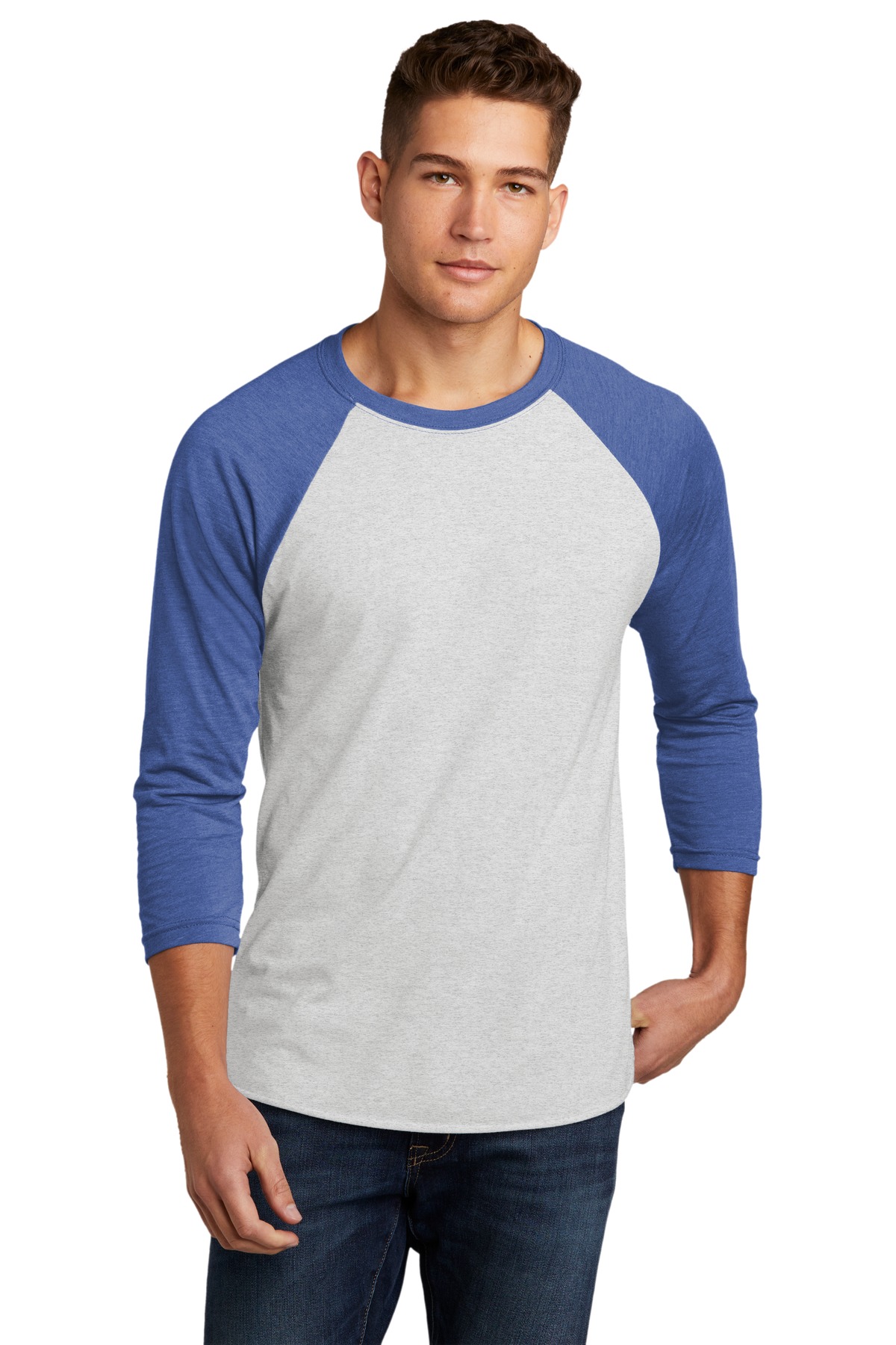 Next Level Apparel   Adult Tri-Blend 3/4-Sleeve Raglan Tee. NL6051