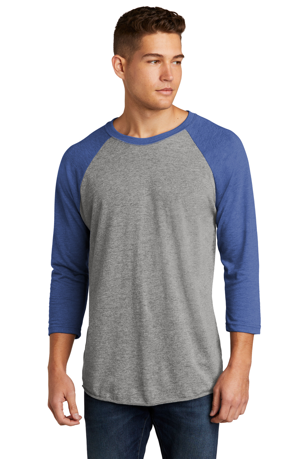 Next Level Apparel   Adult Tri-Blend 3/4-Sleeve Raglan Tee. NL6051