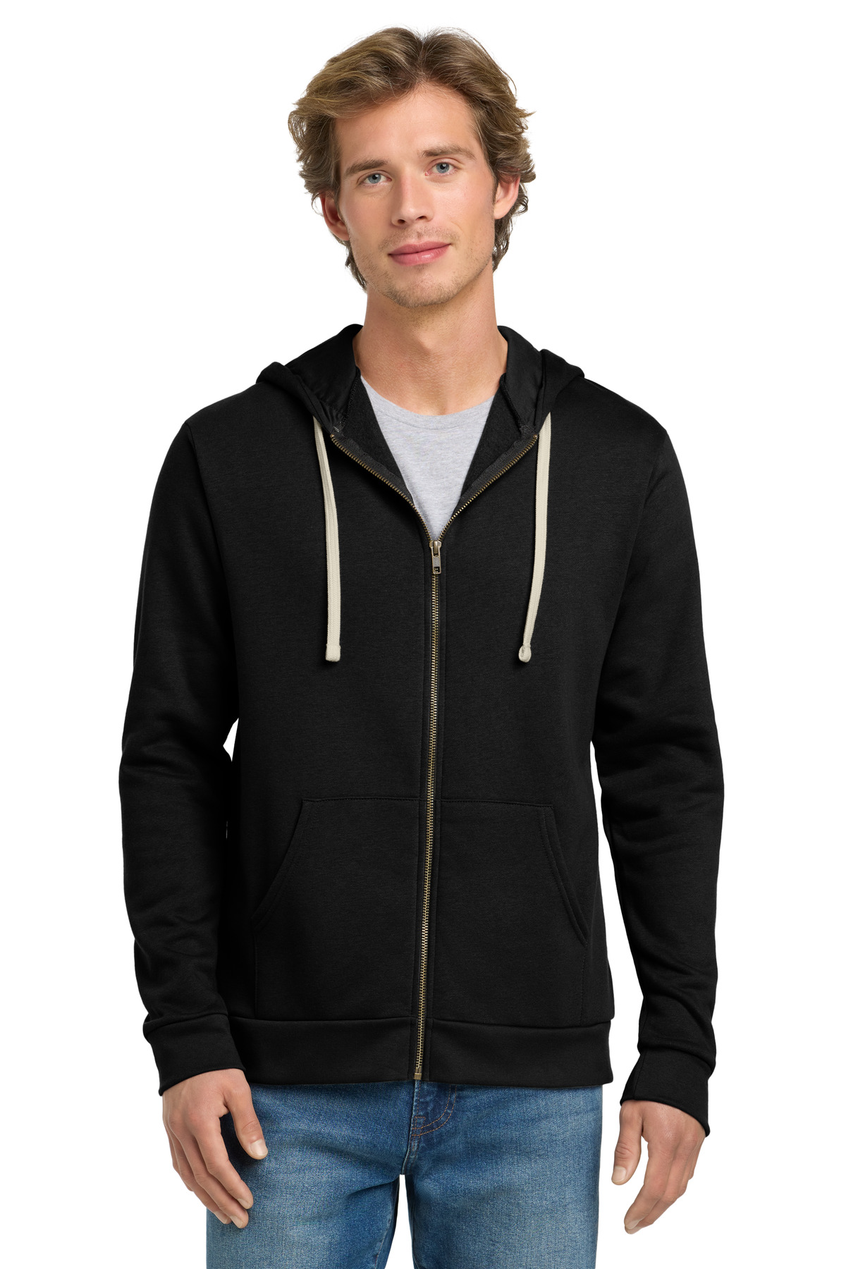 Next Level Apparel Adult Santa Barbara Zip Hoodie. NL9602