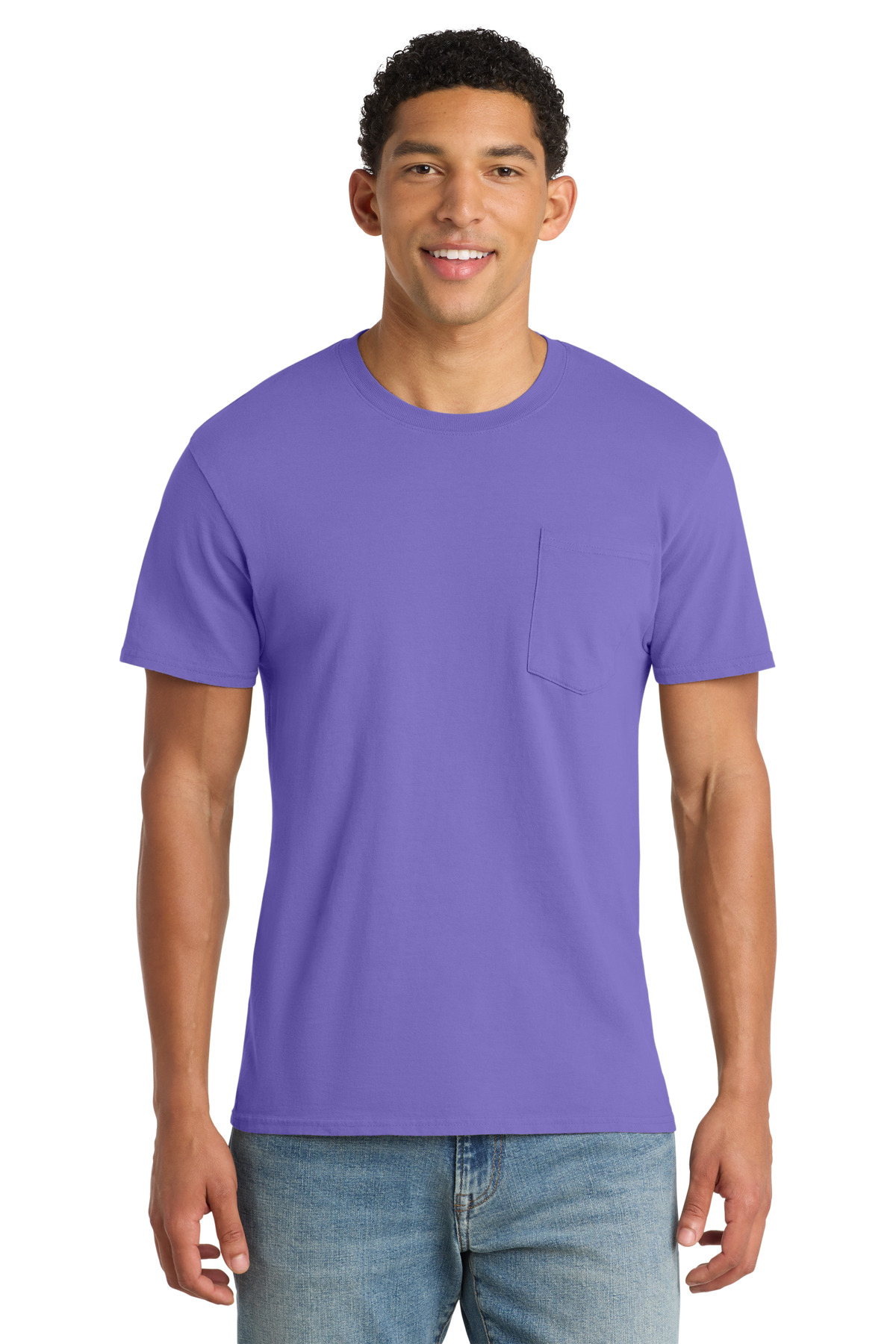 Port & Co Beach Wash Garment-Dyed Pocket Tee.  PC099P