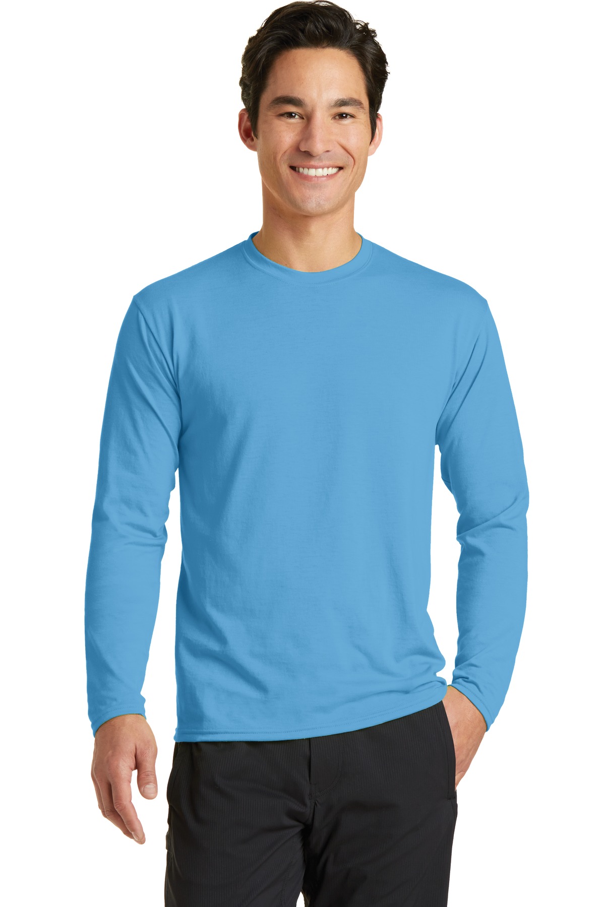 Port & Co Long Sleeve Performance Blend Tee. PC381LS