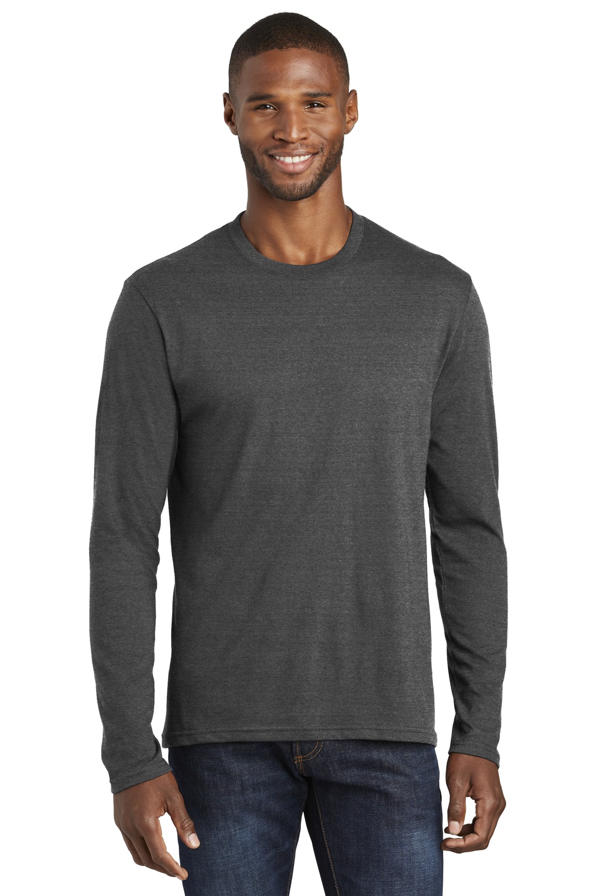 Port & Co Long Sleeve Fan Favorite  Blend Tee. PC455LS