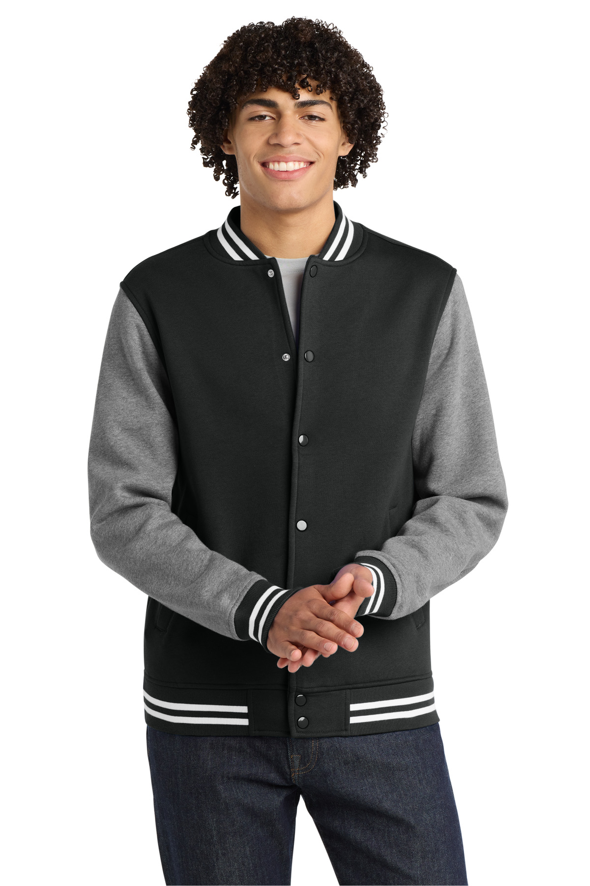 Sport-Tek Fleece Letterman Jacket. ST270