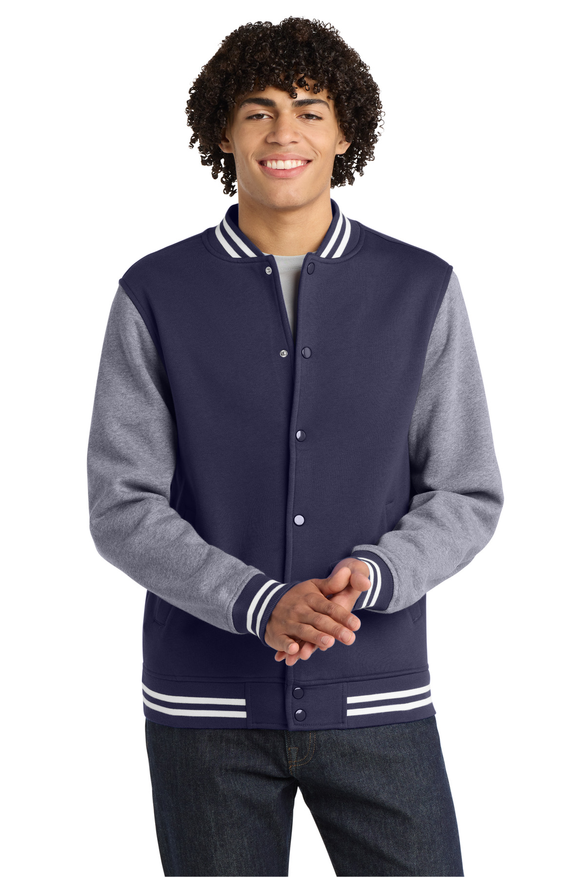Sport-Tek Fleece Letterman Jacket. ST270