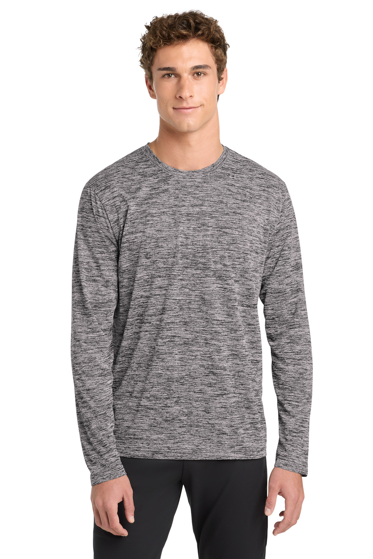 Sport-Tek  PosiCharge  Long Sleeve Electric Heather Tee. ST390LS