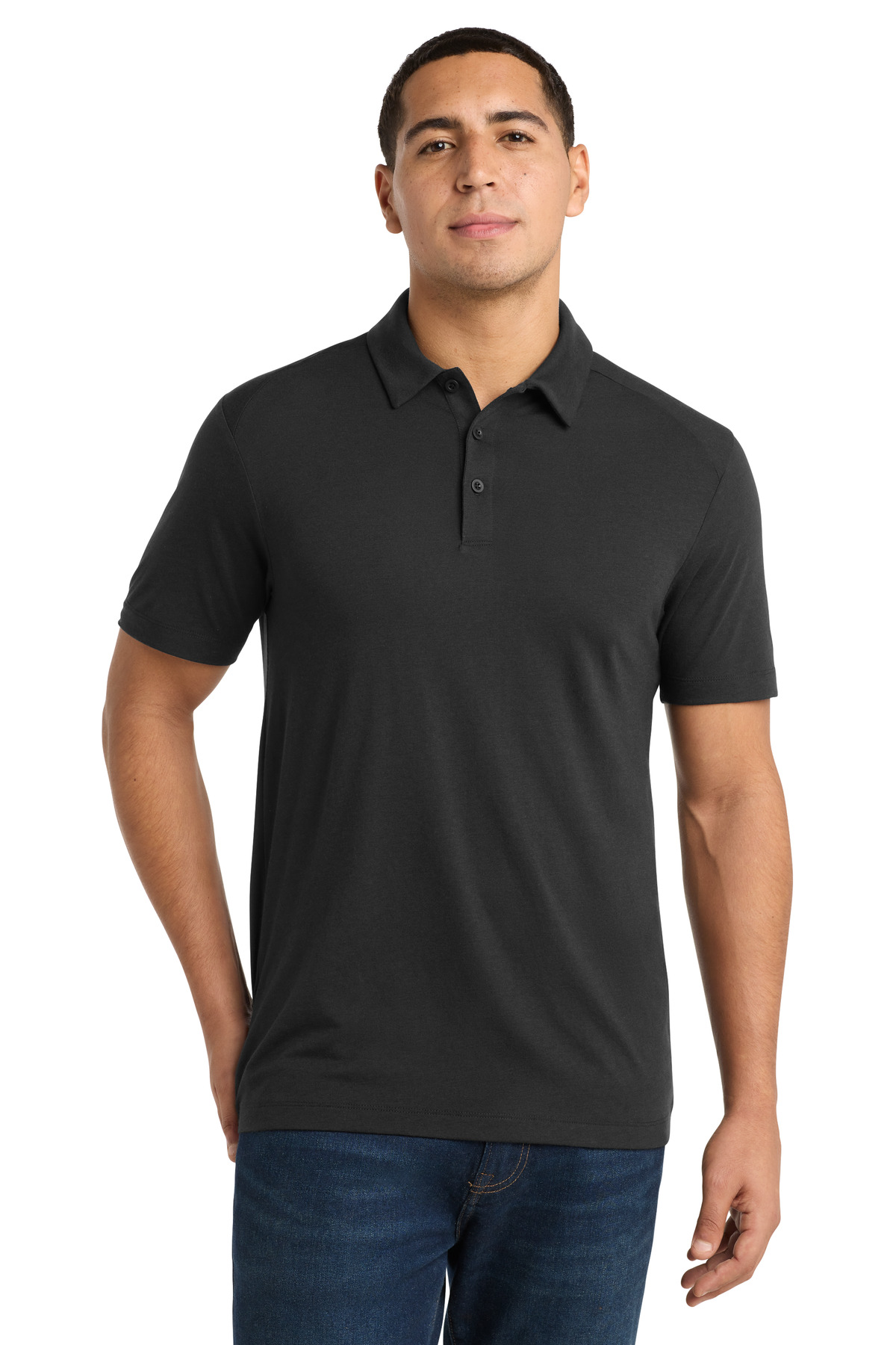 Sport-Tek  PosiCharge  Tri-Blend Wicking Polo. ST405