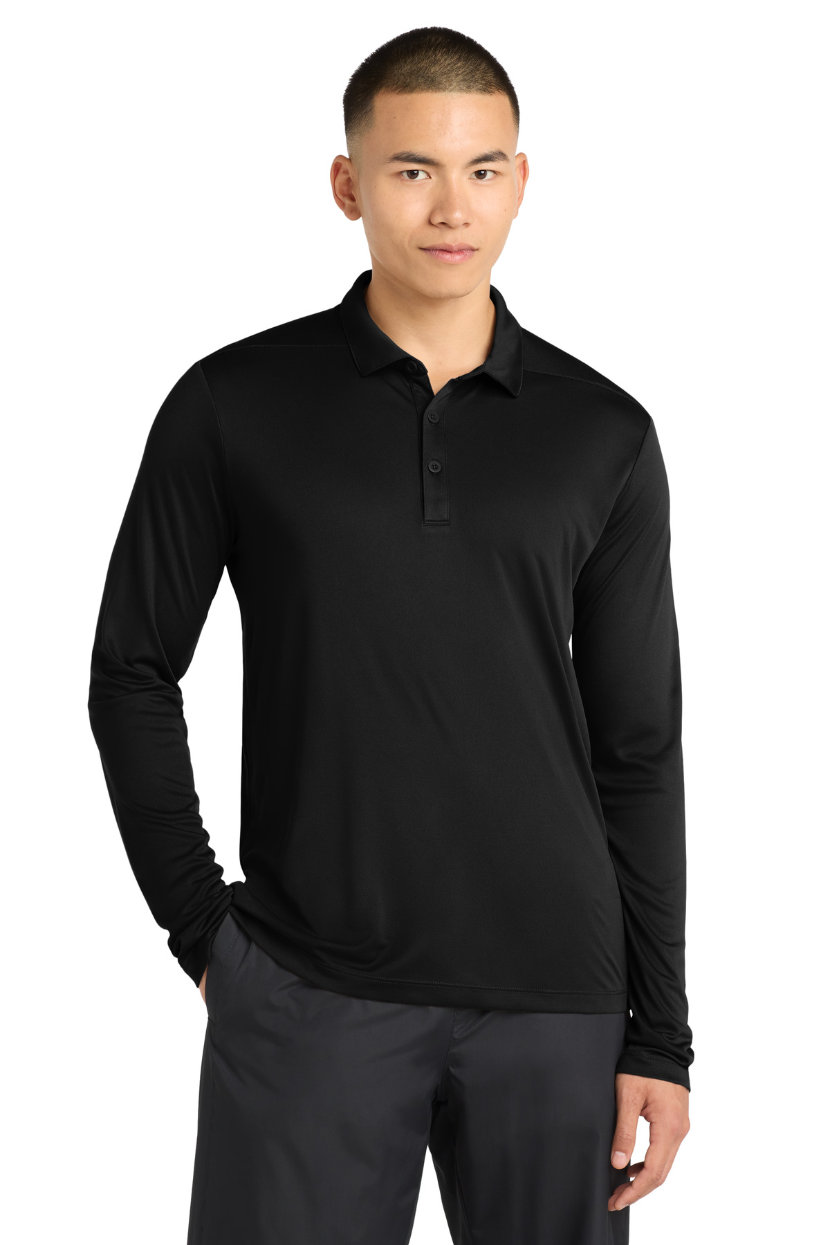 Sport-Tek   Posi-UV  Pro Long Sleeve Polo. ST520LS