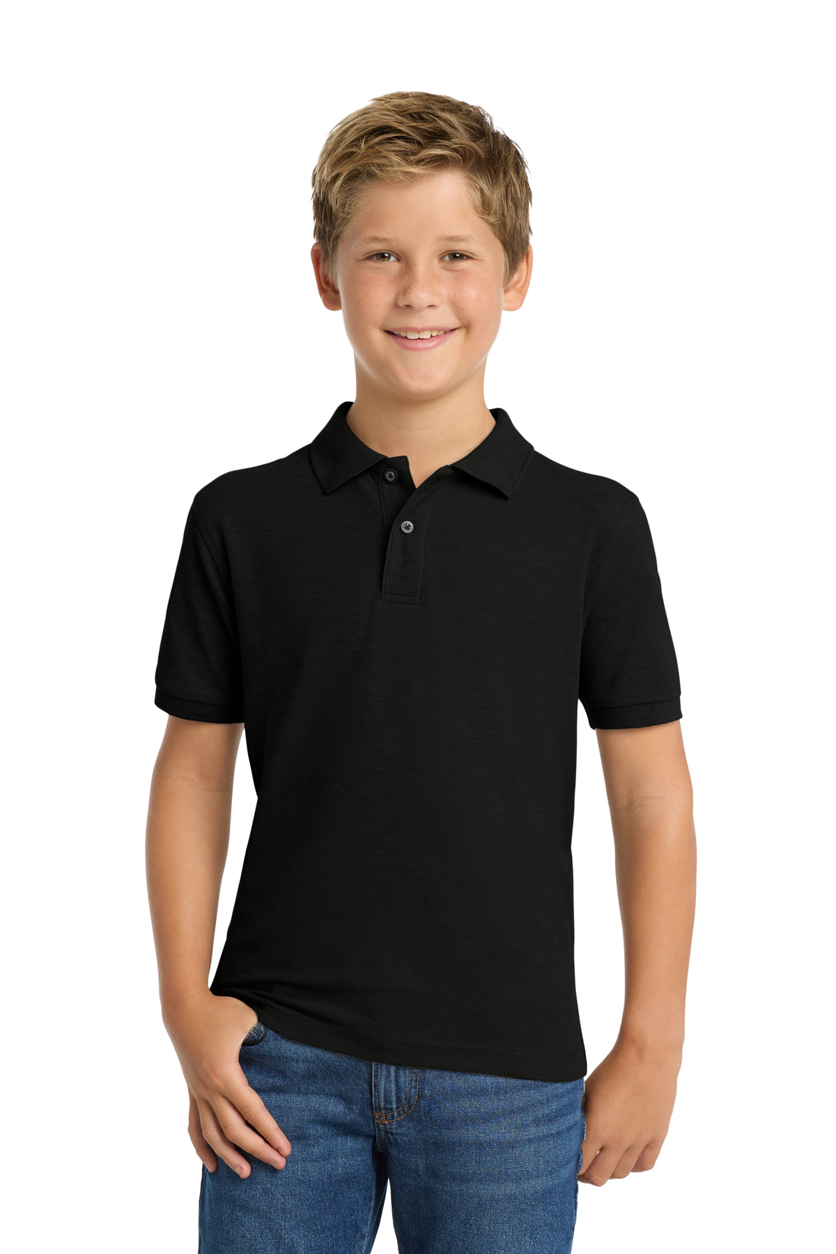 Port Authority Youth Silk Touch Polo.  Y500