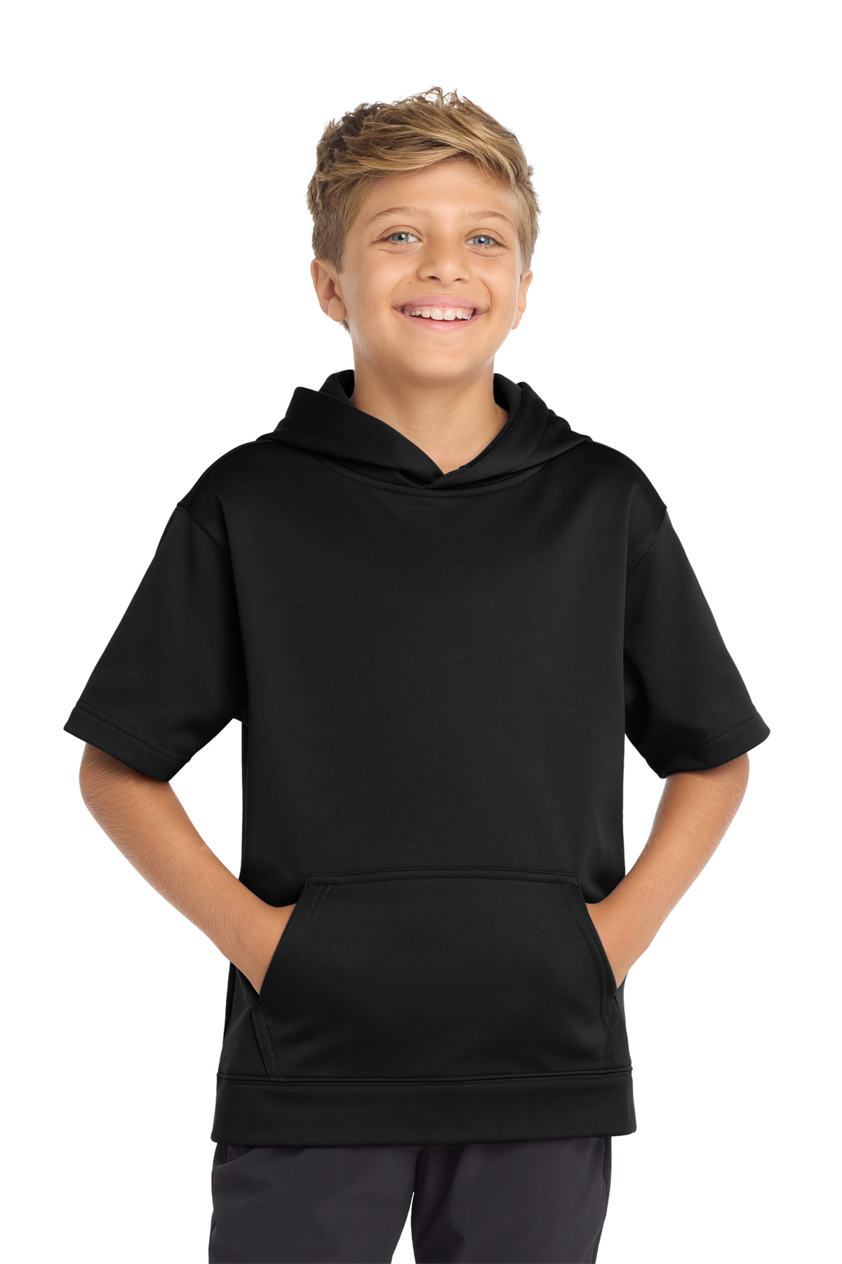 Sport-Tek  Youth Sport-Wick  Fleece Short Sleeve Hooded Pullover. YST251